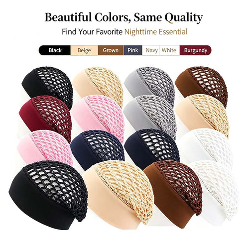 Stretchy Wide-Edge Sleeping Cap , Soft Protection Bonnet for Nighttime Hair Care & Beauty💤