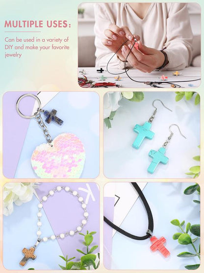 ✨Easter Cross Crystal Stone Natural Crystal Pocket Stone✝️