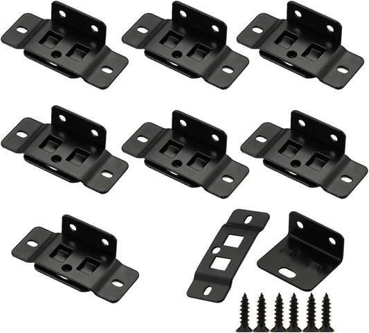 Quick Fitting Furniture Corner Brackets – Heavy Duty Stainless Steel L Shape Joint Fixing Brackets with Screws for Cabinets, Tables & Chairs Repair Kit