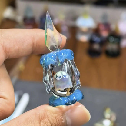 Ghost in Candle Handmade Glass Figurine 👻🕯️