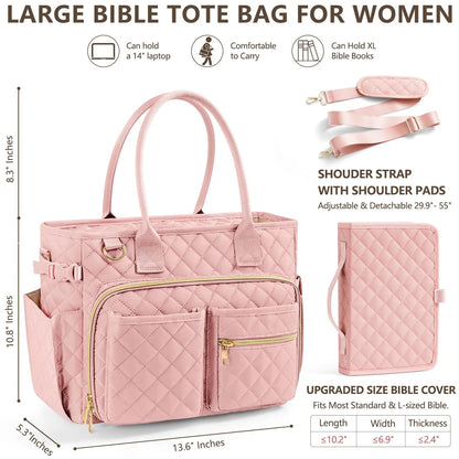 🎁Buy 2 Free Shipping📖✨ Bible Cover Tote Bag – Large Christian Shoulder Bag for Women