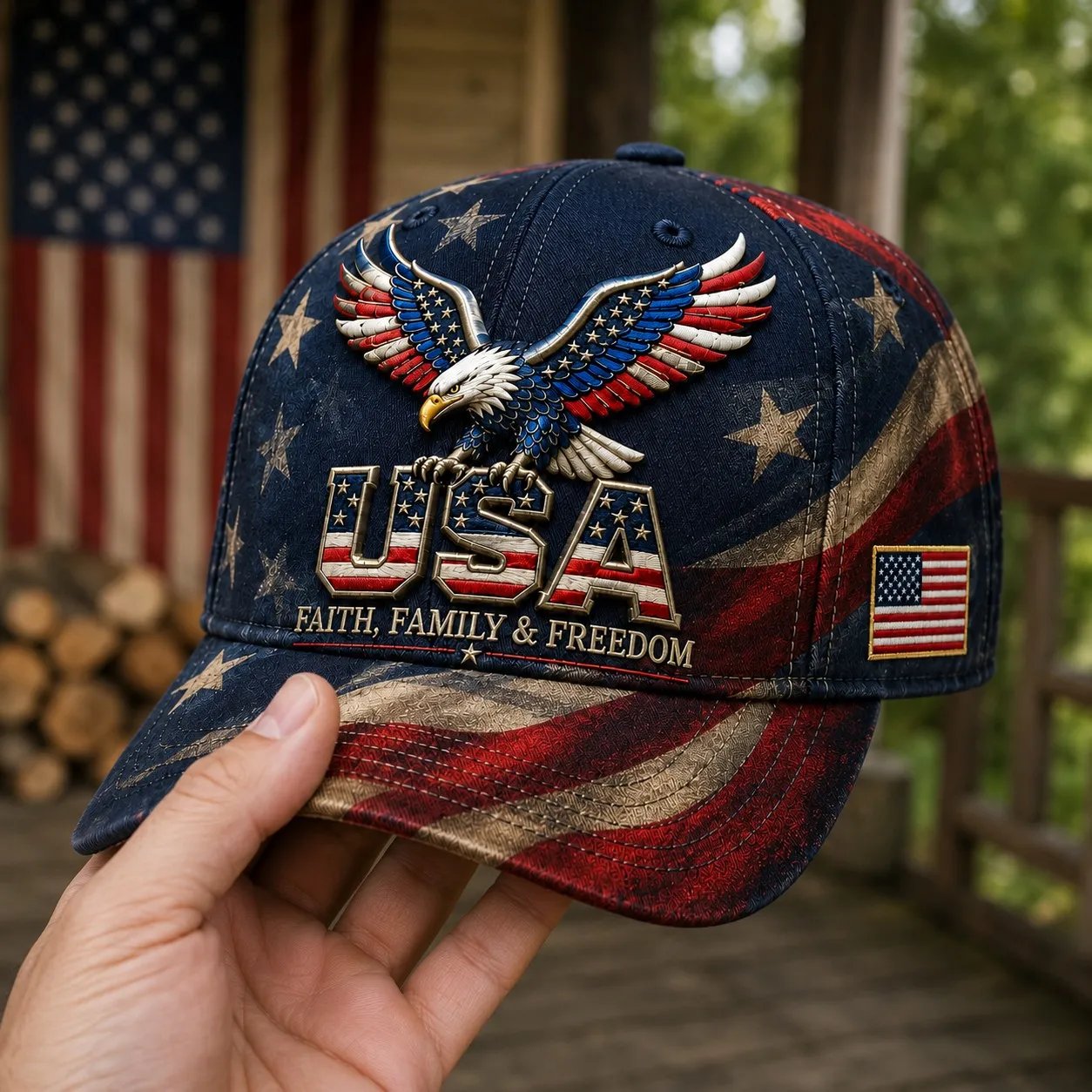 🔥Father's Day 49% OFF - 🇺🇸✨USA Faith, Family & Freedom Cap - Embroidered Edition🧢(Breathable & Lightweight Comfort & Unisex Fit)