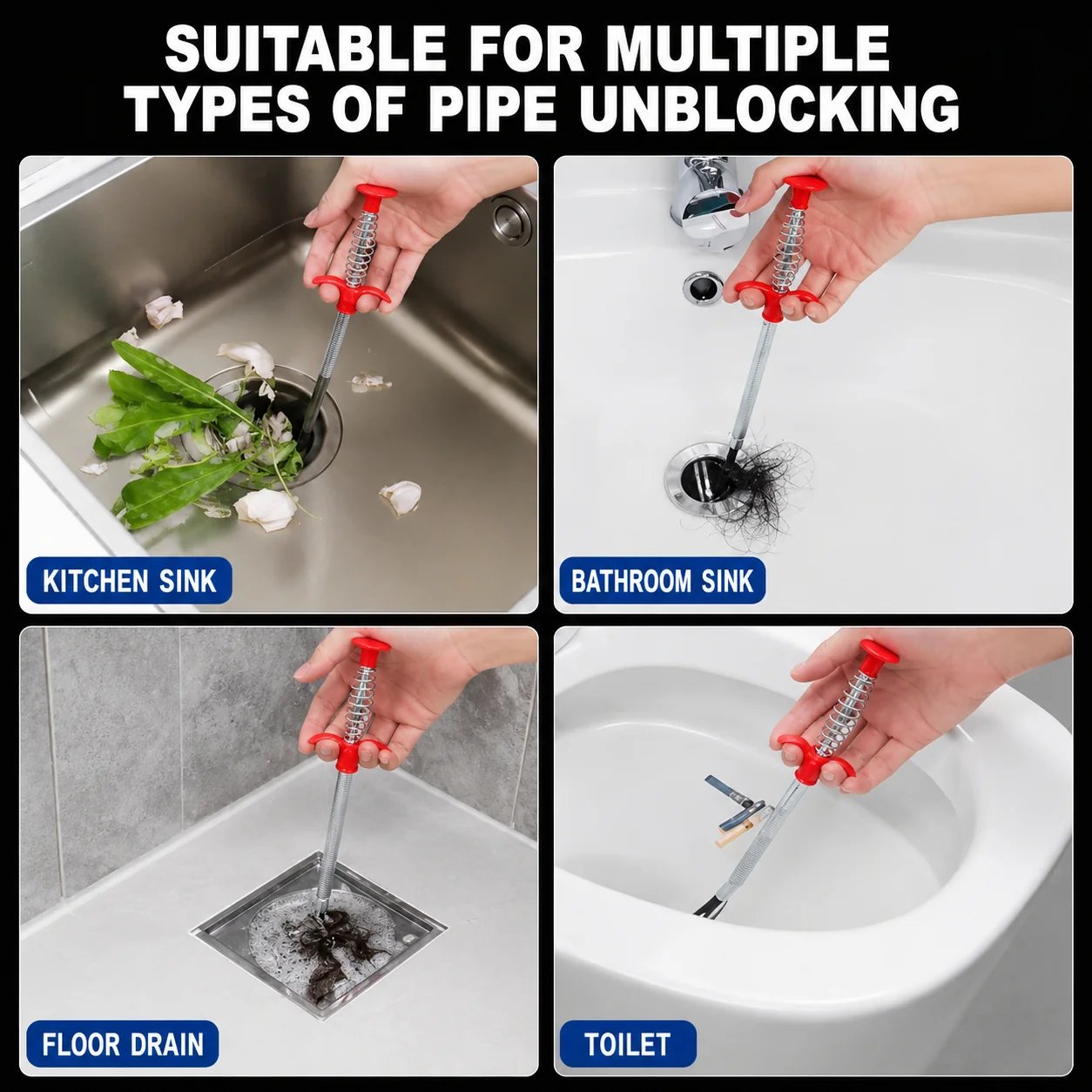 🔥Last Day 47% OFF -🚿Professional Drain Clog Remover Tool – A Must-Have For Every Home