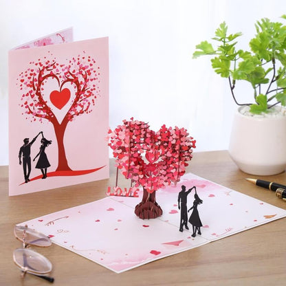 Romantic 3D Love Tree Pop Up Card
