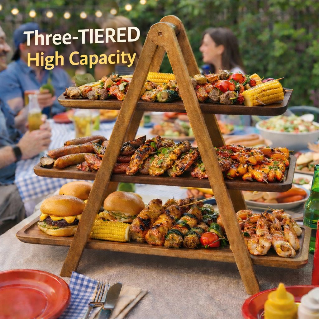 🎁Buy 2 Free Shipping✨ 3-Tier Wooden Serving Tray Stand