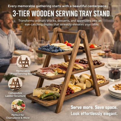 🎁Buy 2 Free Shipping✨ 3-Tier Wooden Serving Tray Stand