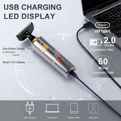 🎁 Men's 4-in-1 Electric Body Grooming Kit | Extendable Back Hair Trimmer