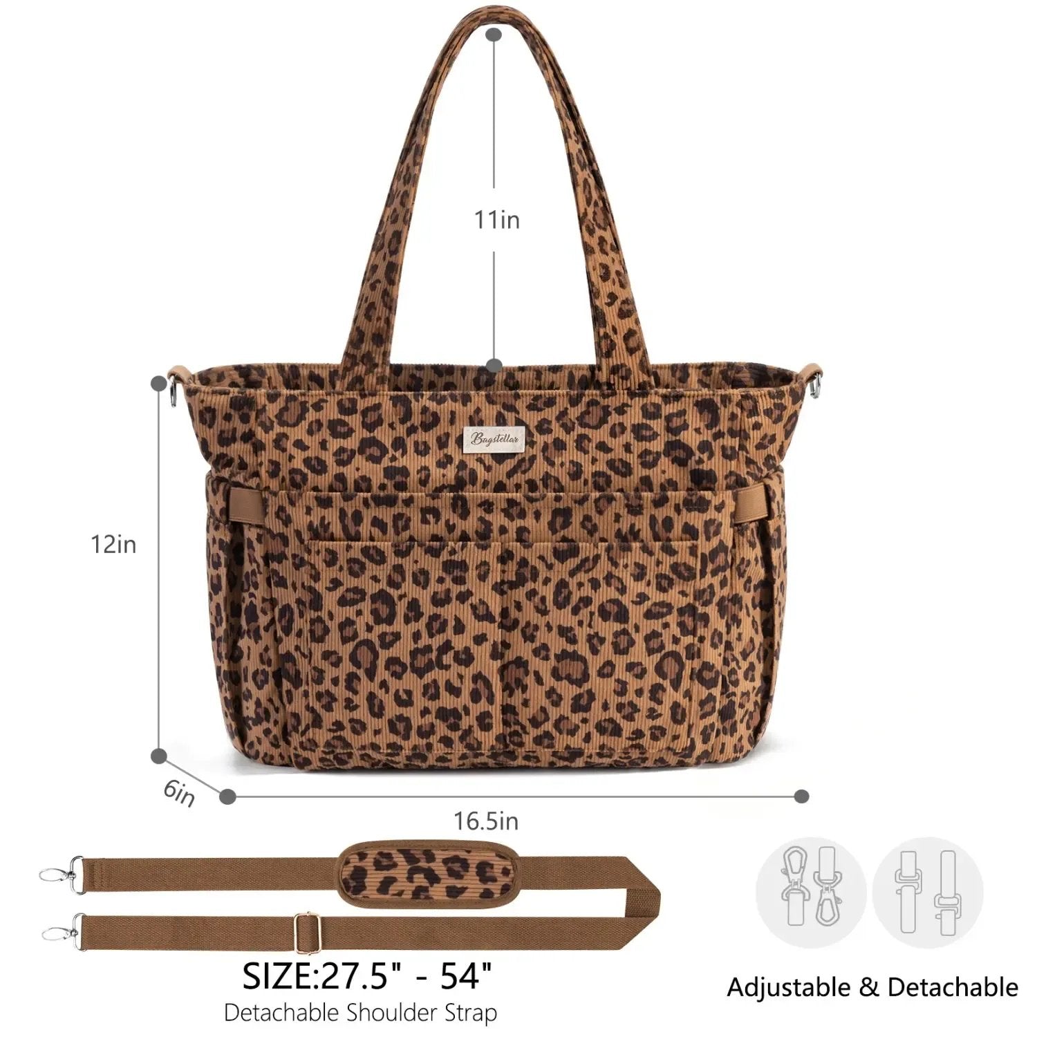 🎒Corduroy Tote Bag for Women, 15.6 inch Laptop Work Bags with Large Cup Holder