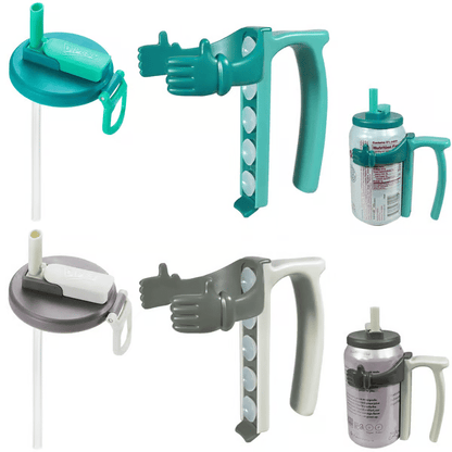 Spill-proof Cup Lid with Straw and Can Holder