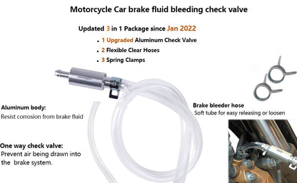 Brake Bleeder Hose One Way Check Valve