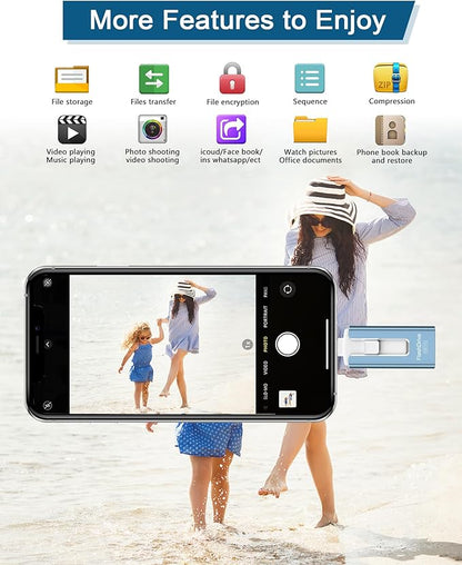 🌟High-capacity 3-in-1 USB flash drive