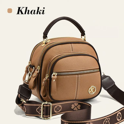 👜Classic Leather Crossbody Bag with Adjustable Strap & Multiple Pockets✨