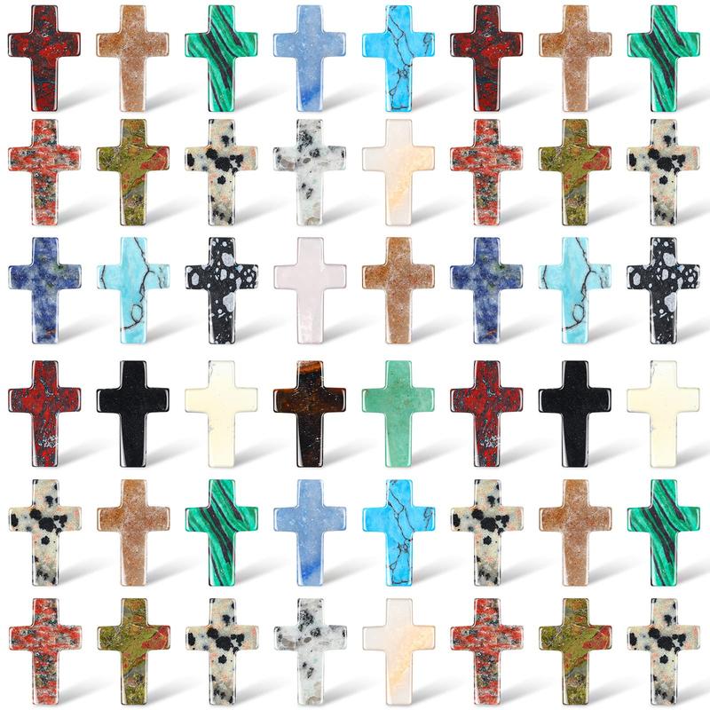 ✨Easter Cross Crystal Stone Natural Crystal Pocket Stone✝️