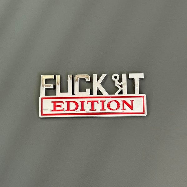 FUCK IT Edition Emblem/Old Man Edition Car Emblem(2pcs)