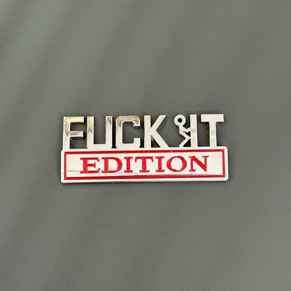 FUCK IT Edition Emblem/Old Man Edition Car Emblem(2pcs)