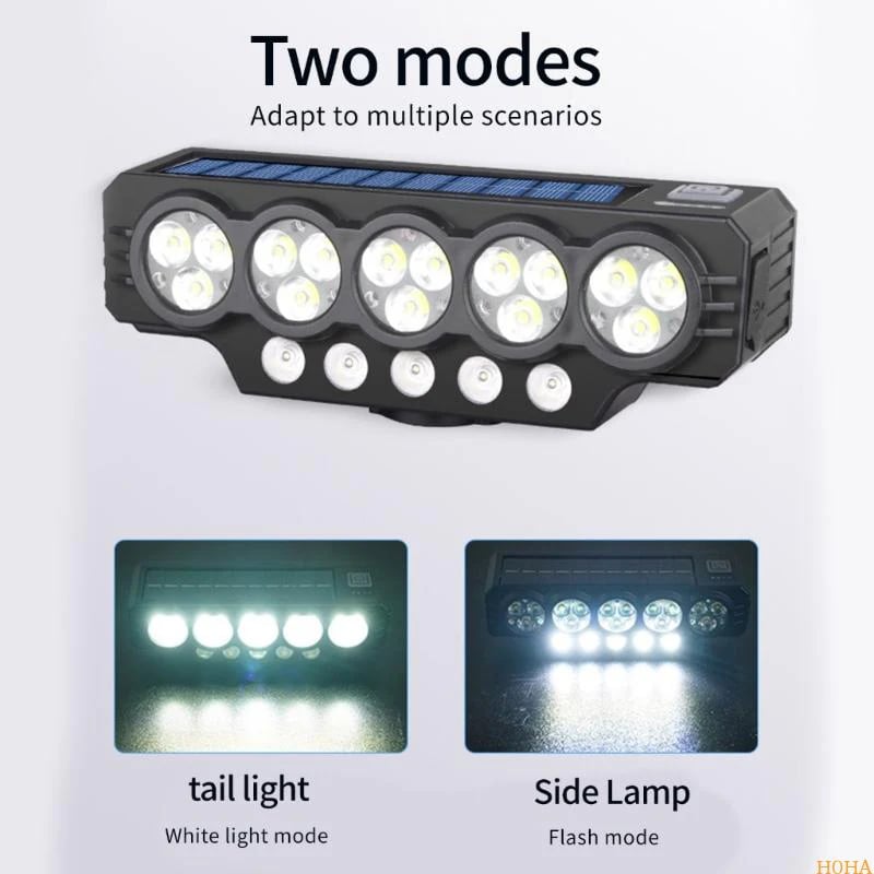 Solar & USB Rechargeable Bicycle Light
