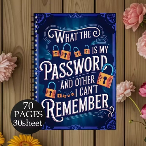 📅 Funny Password Notebook- Spiral Bound