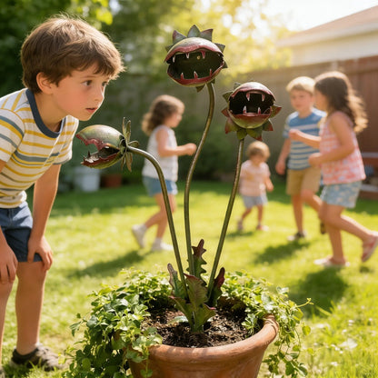 😂Whimsical Metal Carnivorous Plant Garden Stake