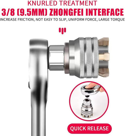 🔧 Multi-Use Socket Wrench, Durable Repair Tool for Home & Auto Maintenancedeal Father's Day Gift