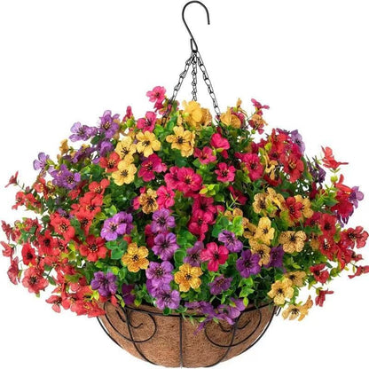 ⚡Hot Sales 49% OFF🔥Artificial hanging plant and flower basket, perfect for spring and summer outdoor decoration