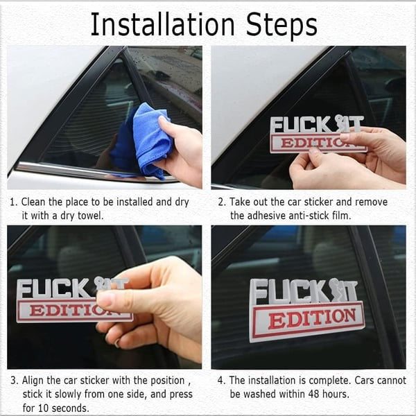 FUCK IT Edition Emblem/Old Man Edition Car Emblem(2pcs)
