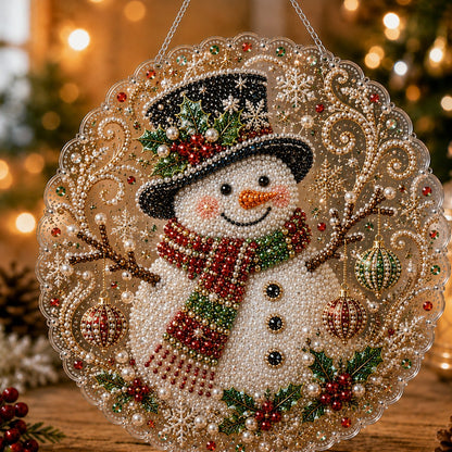 🎄 Premium Christmas Pearl Diamond Art Ornament Kit | DIY Holiday Hanging Decor