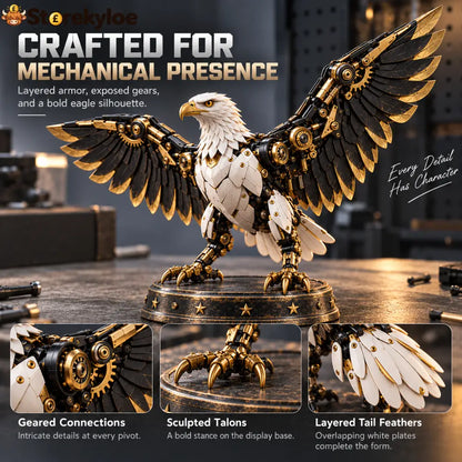 🦅 Egg To Bald Eagle – 2-in-1 Transforming Mechanical Figure - Bald Eagle