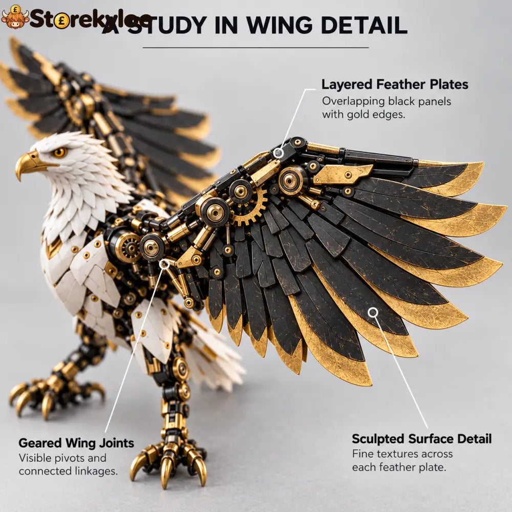 🦅 Egg To Bald Eagle – 2-in-1 Transforming Mechanical Figure - Bald Eagle