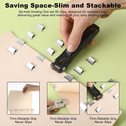 ✨Portable Binder Clip Stapler