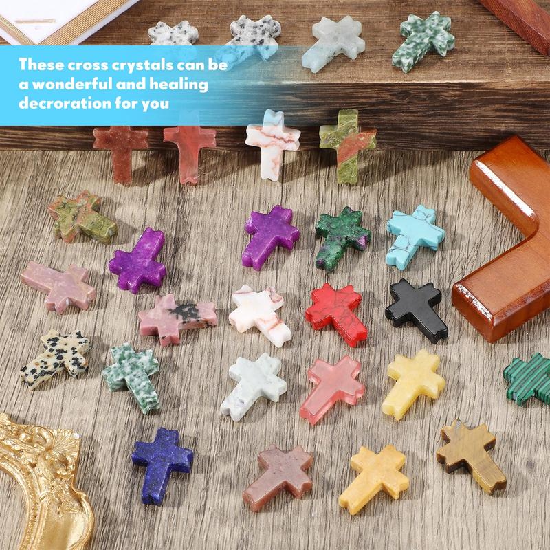 ✨Easter Cross Crystal Stone Natural Crystal Pocket Stone✝️