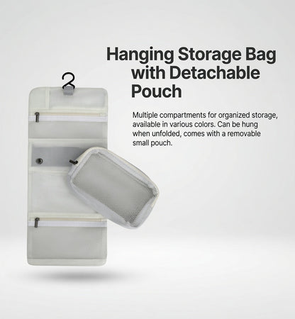 Multi-Layer Hanging Makeup Organizer - Travel Toiletry Bag