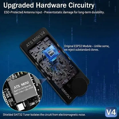 📻Upgraded ATS Mini V4 Si4732 All Band DSP Radio Receiver