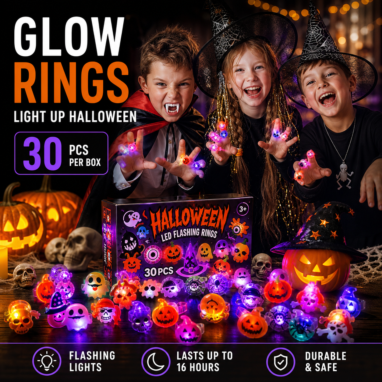 🎁LED Light Halloween Glowing Ring