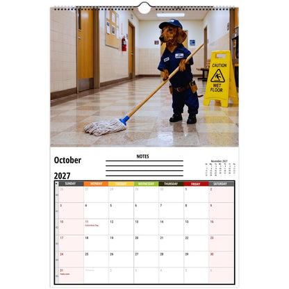 ✨ Funny Dachshund Wall Calendar 2027