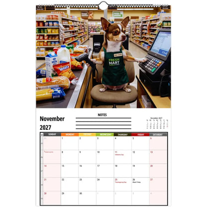 Funny Chihuahuas Wall Calendar 2027