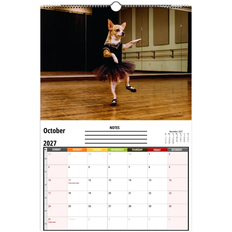 Funny Chihuahuas Wall Calendar 2027