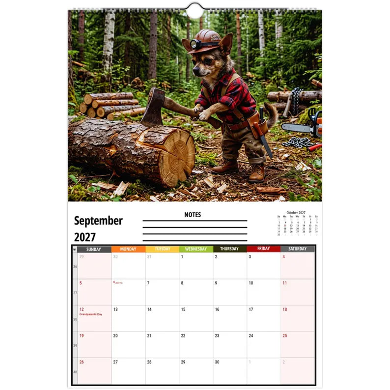 Funny Chihuahuas Wall Calendar 2027