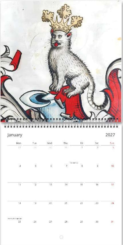 Medieval Inspired Ugly Cats Calendar