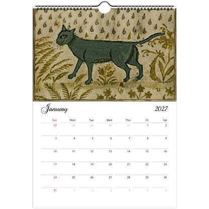 Medieval Cats Calendar 2027 – Weird and Whimsical Art Calendar