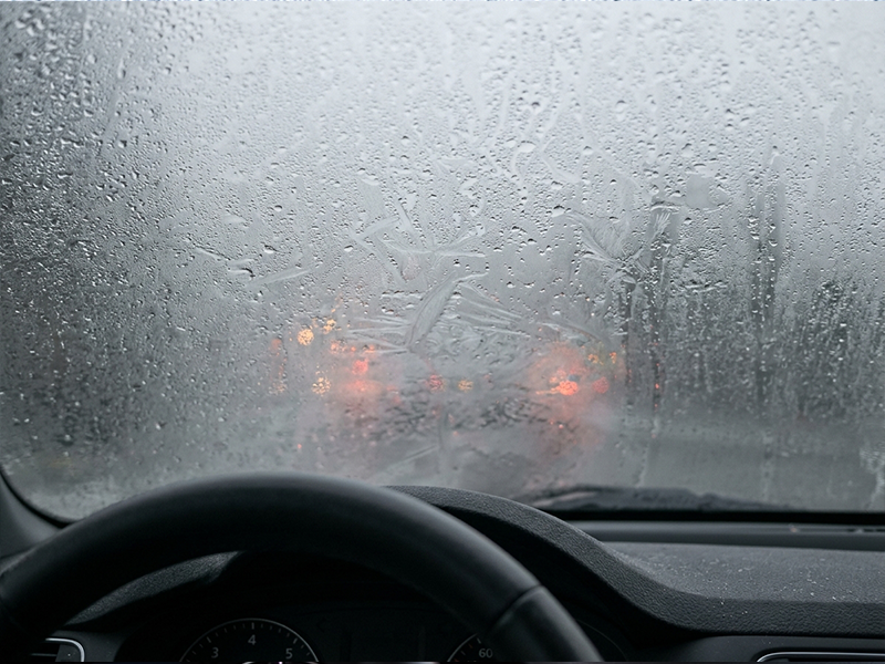 Obsecured road vision