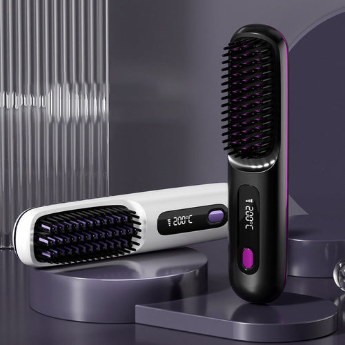 🏆2026 New Year Sale 50% OFF💁‍♀️🔥Hot Sale🎁Wireless Ceramic Heating Hair Straightening Comb