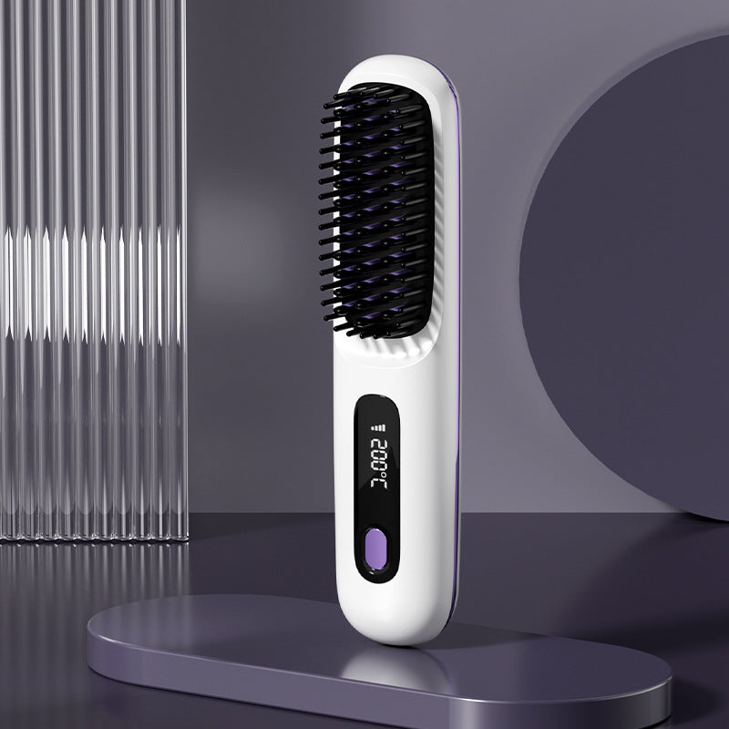 🏆2026 New Year Sale 50% OFF💁‍♀️🔥Hot Sale🎁Wireless Ceramic Heating Hair Straightening Comb