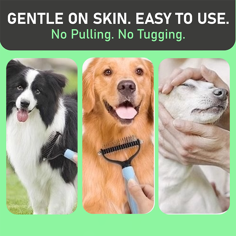 ⏰LAST DAY SALE:🔥Dual-Sided Pet Grooming Comb for Dogs & Cats
