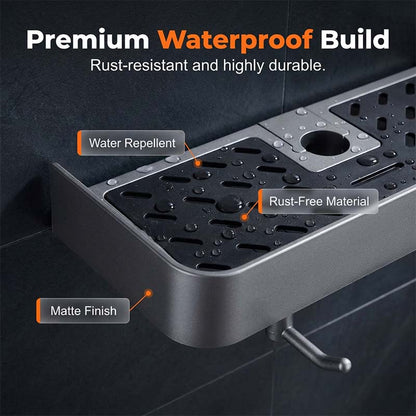 Drill-Free Shower Caddy Shelf for Slide Bar