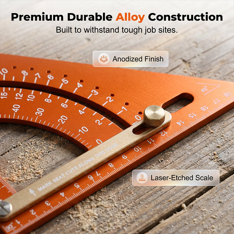 📐 ✨ Precision Woodworking Triangle Square – Alloy, Adjustable, Anti-Rust 🛠️