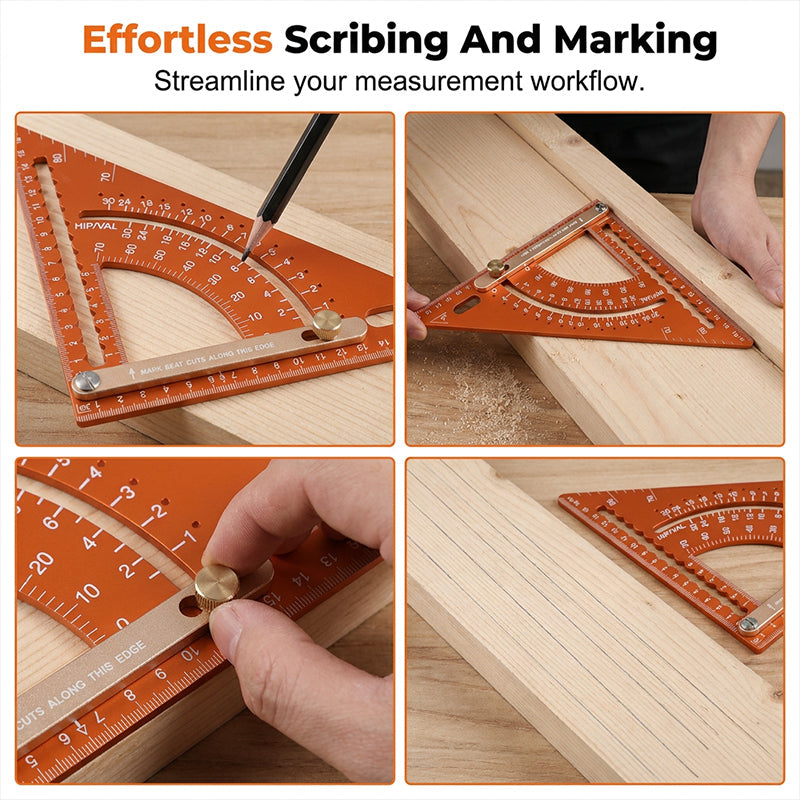 📐 ✨ Precision Woodworking Triangle Square – Alloy, Adjustable, Anti-Rust 🛠️