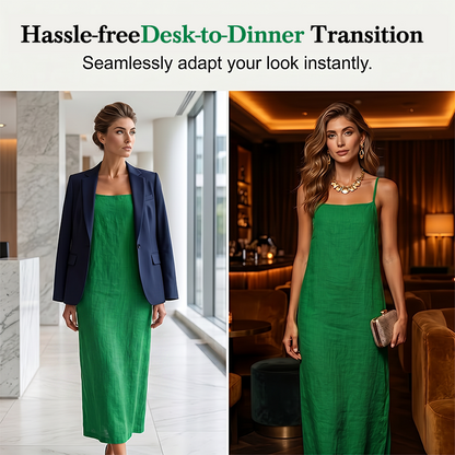🏖️Summer Hot Sale - Up to 49% OFF💐Women's Casual Solid Color Slip Dress🌷