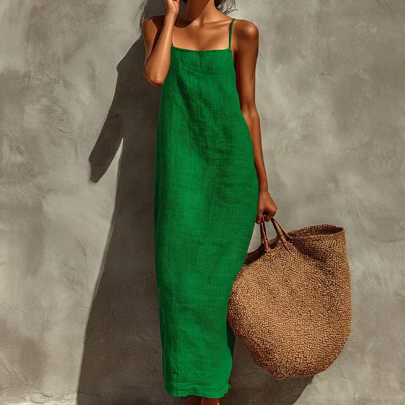 🏖️Summer Hot Sale - Up to 49% OFF💐Women's Casual Solid Color Slip Dress🌷