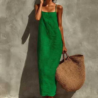 🏖️Summer Hot Sale - Up to 49% OFF💐Women's Casual Solid Color Slip Dress🌷