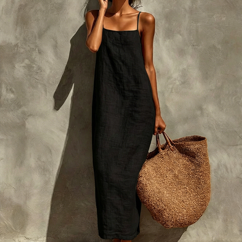 🏖️Summer Hot Sale - Up to 49% OFF💐Women's Casual Solid Color Slip Dress🌷